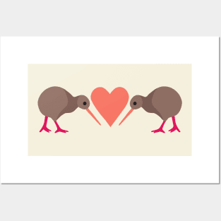 Kiwi birds Posters and Art